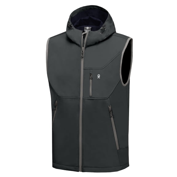 Little Donkey Andy Men's Lightweight Softshell Vest Windproof Sleeveless Jacket for Travel Hiking Running Golf Size XXL