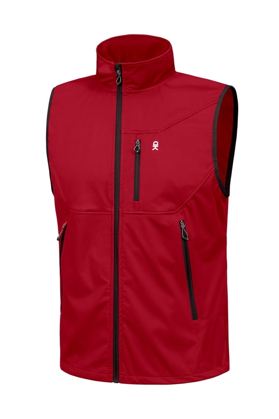 Men's Lightweight Softshell Vest Windproof Sleeveless Jacket for Travel Hiking Running Golf Size XXL