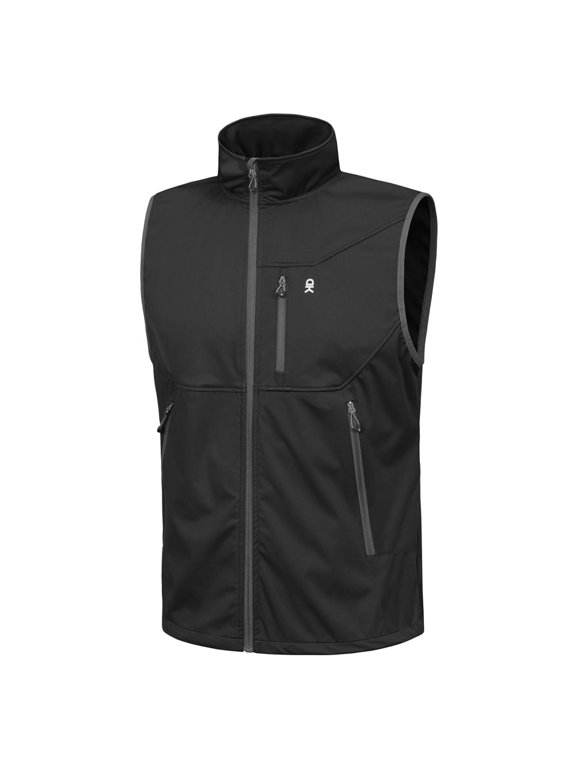 Men's Lightweight Softshell Vest Windproof Sleeveless Jacket for Travel Hiking Running Golf Size XXXL