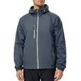 thumbnail image 1 of Little Donkey Andy Men’s Lightweight Windbreaker Jacket Breathable Windproof Hooded Wind Coat Hiking Running Golf Outdoor Travel Grey S, 1 of 7