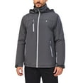 thumbnail image 1 of Little Donkey Andy Men's Lightweight Winter Jacket Hooded Windproof Warm Insulated Jacket for Ski Hiking (Grey XL), 1 of 6