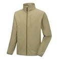 thumbnail image 1 of Little Donkey Andy Men's Lightweight Woven Jacket with Hood Windbreak Water Resistant Sun Protection Softshell Jacket For Runing Hiking Grey Green M, 1 of 7
