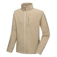 thumbnail image 1 of Little Donkey Andy Men's Lightweight Woven Jacket with Hood Windbreak Water Resistant Sun Protection Softshell Jacket For Runing Hiking Khaki 2XL, 1 of 7