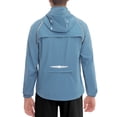thumbnail image 1 of Little Donkey Andy Men's Packable Lightweight Waterproof Cycling Jacket, Convertible Quick Dry Running Jacket Windbreaker with Removable Sleeves and Hood, Blue XXL, 1 of 7