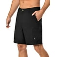 thumbnail image 1 of Little Donkey Andy Men's Quick Dry Shorts 11 Inch Inseam Bermuda with 6 Pockets for Hiking Black M, 1 of 9