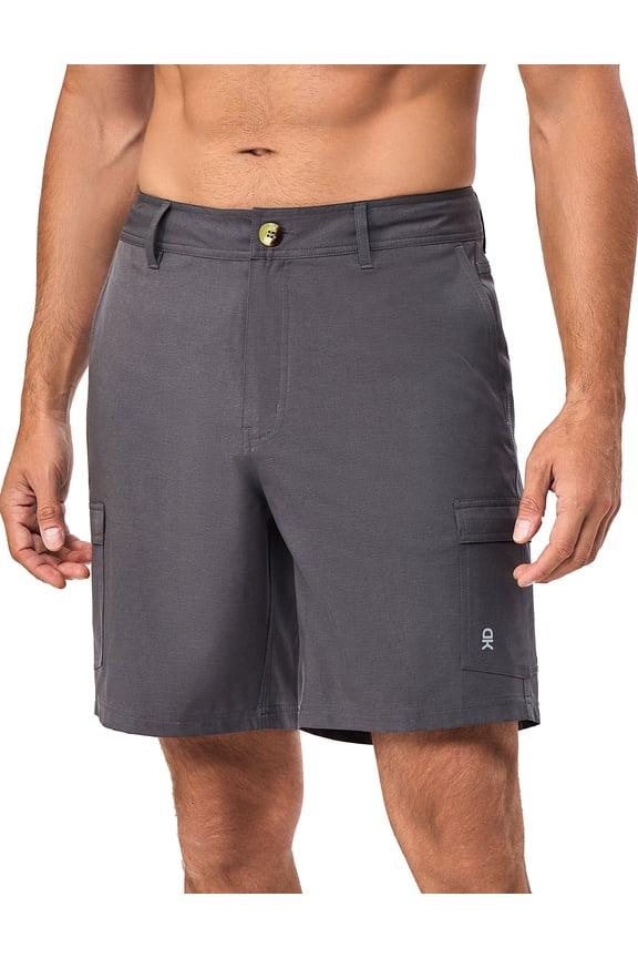 Men's Quick Dry Shorts 11 Inch Inseam Bermuda with 6 Pockets for Hiking City Grey M