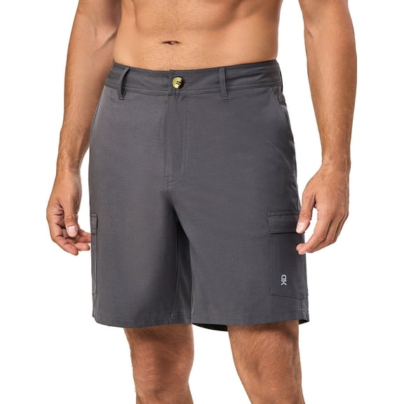 Little Donkey Andy Men's Quick Dry Shorts 11 Inch Inseam Bermuda with 6 Pockets for Hiking City Grey M