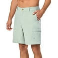 thumbnail image 1 of Little Donkey Andy Men's Quick Dry Shorts 11 Inch Inseam Bermuda with 6 Pockets for Travel Glacier Green L, 1 of 9
