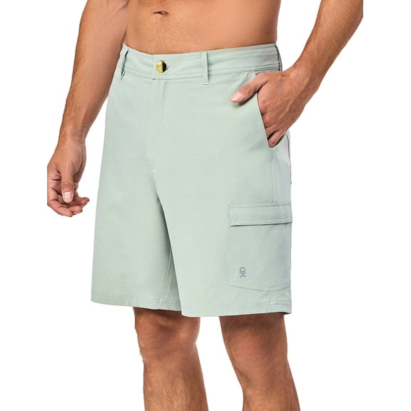 Little Donkey Andy Men's Quick Dry Shorts 11 Inch Inseam Bermuda with 6 Pockets for Travel Glacier Green XL