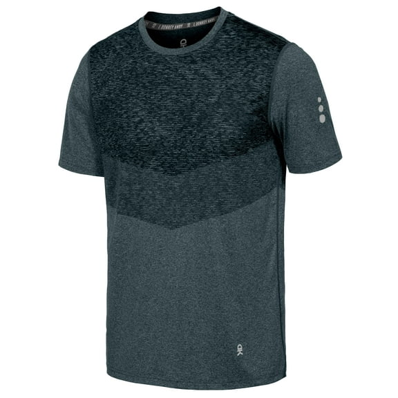 Little Donkey Andy Men's Quick Dry Sweat Wicking Stretch Short Sleeve T-Shirt UV Protection Workout Running Hiking Tee Heather Black XXL