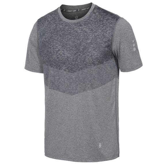 Little Donkey Andy Men's Quick Dry Sweat Wicking Stretch Short Sleeve T-Shirt UV Protection Workout Running Hiking Tee Heather Grey L