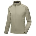 thumbnail image 1 of Little Donkey Andy Men's Quick Dry Thermal Lightweight Running Jacket Full Zip Hybrid Warm Thumbholes Golf Track Jacket Deep Khaki Heather M, 1 of 7