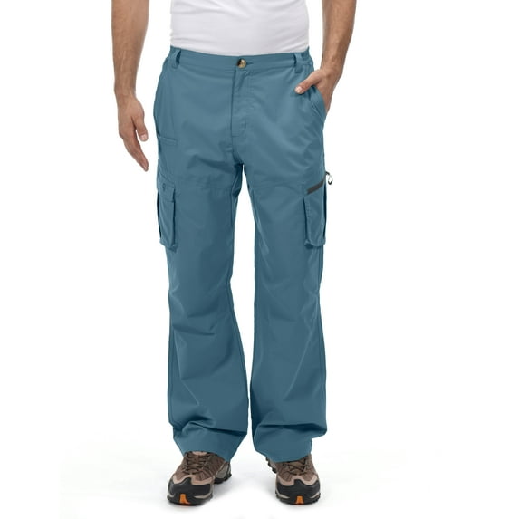 Little Donkey Andy Men's Quick Dry UPF 50+ Cargo Pants, Stretch Lightweight Outdoor Hiking Pants Gray Dawn XXXL