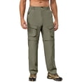 thumbnail image 1 of Little Donkey Andy Men's Quick Dry Zip Off Convertible Pants Elastic Lightweight Hiking Travel Golf Laurel Oak S, 1 of 7