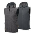 thumbnail image 1 of Little Donkey Andy Men's Reversible Fleece Vest Lightweight Warm Sleeveless Jacket with Hood for Hiking Walking Travel Charcoal Gray L, 1 of 3