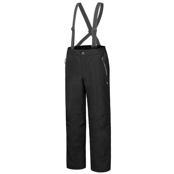 Little Donkey Andy Men's Ski Bibs Insulated Snow Pants , Water Resistant Snowboard Pants Winter with Detachable Suspenders ( Black XXL )