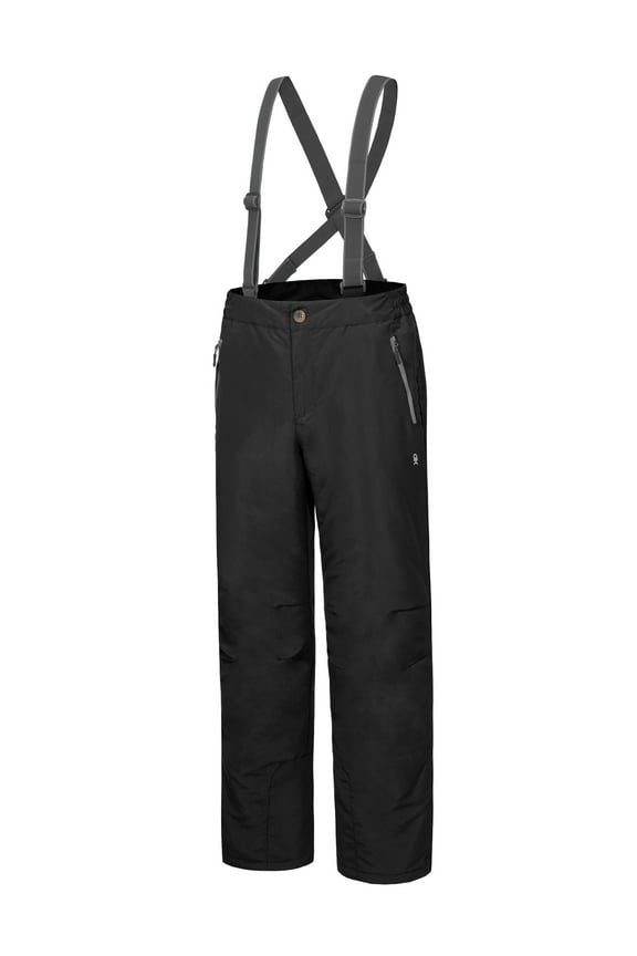 Little Donkey Andy Men's Ski Bibs Insulated Snow Pants , Water Resistant Snowboard Pants Winter with Detachable Suspenders ( Black XXL )