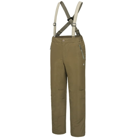 Little Donkey Andy Men's Ski Bibs Insulated Snow Pants , Water Resistant Snowboard Pants Winter with Detachable Suspenders ( Dark Olive XL )