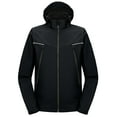 thumbnail image 1 of Little Donkey Andy Men's Snow Ski Jacket with Detachable Sleeves and Hood, Windproof Mountain Rain Jacket Black Size S, 1 of 7