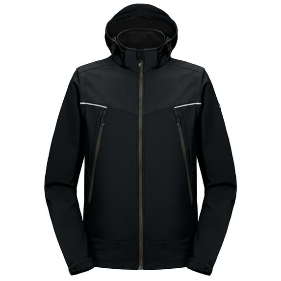 Little Donkey Andy Men's Snow Ski Jacket with Detachable Sleeves and Hood, Windproof Mountain Rain Jacket Black Size S