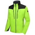 thumbnail image 1 of Little Donkey Andy Men's Softshell Grid Fleece Lined Hiking Jacket Water Repellent Lightweight Travel Running Fluorescent Yellow M, 1 of 6