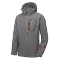 thumbnail image 1 of Little Donkey Andy Men's Softshell Hiking Jackets Ski Snow Fleece Lined Lightweight Removable Hood Steel Grey S, 1 of 7