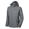 thumbnail image 1 of Little Donkey Andy Men's Softshell Jacket Ski Jacket with Removable Hood, Fleece Lined and Water Repellent Gray Heather Size XXL, 1 of 7