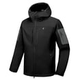 thumbnail image 1 of Little Donkey Andy Men's Softshell Jacket with Hood, Fleece Lined Winter Jackets for Hiking, Windproof Water-resistant (Black XXL), 1 of 7