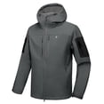 thumbnail image 1 of Little Donkey Andy Men's Softshell Jacket with Hood, Fleece Lined Winter Jackets for Hiking, Windproof Water-resistant (Charcoal Heather 3XL), 1 of 7
