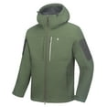 thumbnail image 1 of Little Donkey Andy Men's Softshell Jacket with Hood, Fleece Lined Winter Jackets for Hiking, Windproof Water-resistant (Dark Green XL), 1 of 7