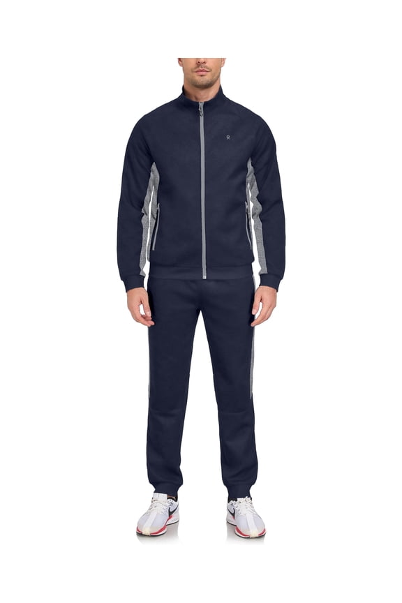 Men's 2-Piece Athletic Tracksuit Set - Stretch, Comfortable for Gym and Workout (Navy 3XL)