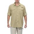 thumbnail image 1 of Little Donkey Andy Men’s UPF 50+ Long Sleeve UV Protection Fishing Shirt, Breathable and Quick Dry Khaki S, 1 of 7