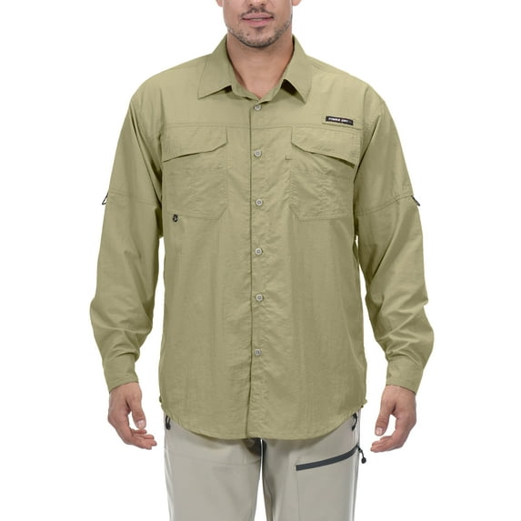 Little Donkey Andy Men's UPF 50+ UV Protection Shirt, Long Sleeve Fishing Hiking Shirt Size S
