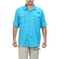 thumbnail image 1 of Little Donkey Andy Men's UPF 50+ UV Protection Shirt, Long Sleeve Fishing Shirt, Breathable and Fast Dry Sea Blue 4XL, 1 of 6