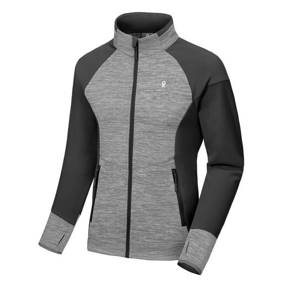 Little Donkey Andy Men's Ultra Soft Warm Fleece Hybrid Jacket, Lightweight Thermal Running Coat for Golf Hiking Grey Heather L