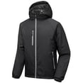 thumbnail image 1 of Little Donkey Andy Men's Warm Recycle Insulated Jacket Hooded Lightweight Windproof Winter Coat Hiking Running Travel Black S, 1 of 7