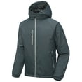 thumbnail image 1 of Little Donkey Andy Men's Warm Recycle Insulated Jacket Hooded Lightweight Windproof Winter Coat Hiking Running Travel Steel Grey L, 1 of 7