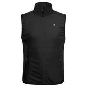 Mens Water-resistant Outerwear Vests, Stretch Windproof Vest for Cycling, Running, Golf Black L