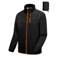 thumbnail image 1 of Little Donkey Andy Men's Waterproof Cycling Stretch Jacket, Running Golf Rain Jacket, Ultralight Windbreaker, Packable Black Size XXXL, 1 of 7