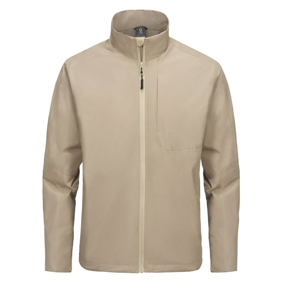 Little Donkey Andy Men's Waterproof Fleece Lined Jacket, Warm Windproof Golf Windbreaker With Pockets (Khaki S)