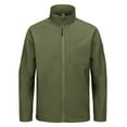 thumbnail image 1 of Little Donkey Andy Men's Waterproof Fleece Lined Jacket, Warm Windproof Golf Windbreaker With Pockets (Olive Green M), 1 of 7