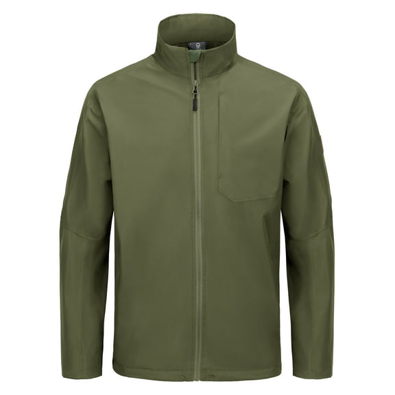 Little Donkey Andy Men's Waterproof Fleece Lined Jacket, Warm Windproof Golf Windbreaker With Pockets (Olive Green XL)