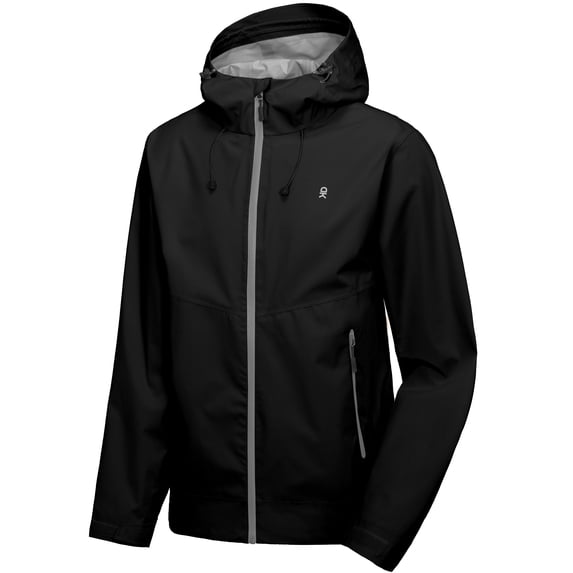 Little Donkey Andy Men's Waterproof Rain Jacket High-Perfomance Lightweight Rain Shell for Golf Hiking Black XL
