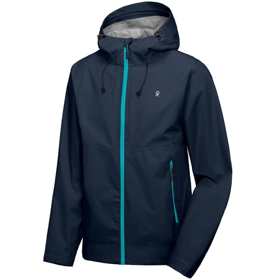 Little Donkey Andy Men's Waterproof Rain Jacket High-Perfomance Lightweight Rain Shell for Golf Hiking Dark Blue XL