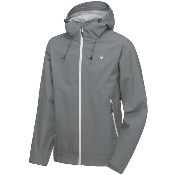 Little Donkey Andy Men's Waterproof Rain Jacket High-Perfomance Lightweight Rain Shell for Golf Hiking Grey L