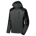 thumbnail image 1 of Little Donkey Andy Men's Waterproof Rain Jacket Lightweight Breathable Raincoat with Detachable Hood for Hiking Golf Travel Grey/Black S, 1 of 7