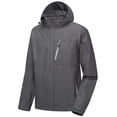 thumbnail image 1 of Little Donkey Andy Men's Waterproof Rain Jacket Outdoor Lightweight Hooded Raincoat for Hiking Golf Travel Fishing Grey XL, 1 of 6