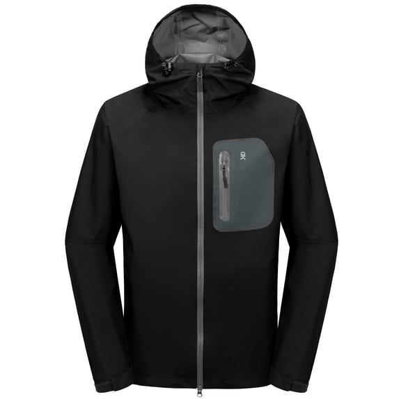 Little Donkey Andy Men's Waterproof Rain Jacket Outdoor Lightweight Rain Shell Coat for Hiking, Golf, Travel (Black S)