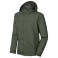 thumbnail image 1 of Men's Waterproof Rain Jacket, Lightweight Windproof for Hiking Travel Military Olive Size S, 1 of 6