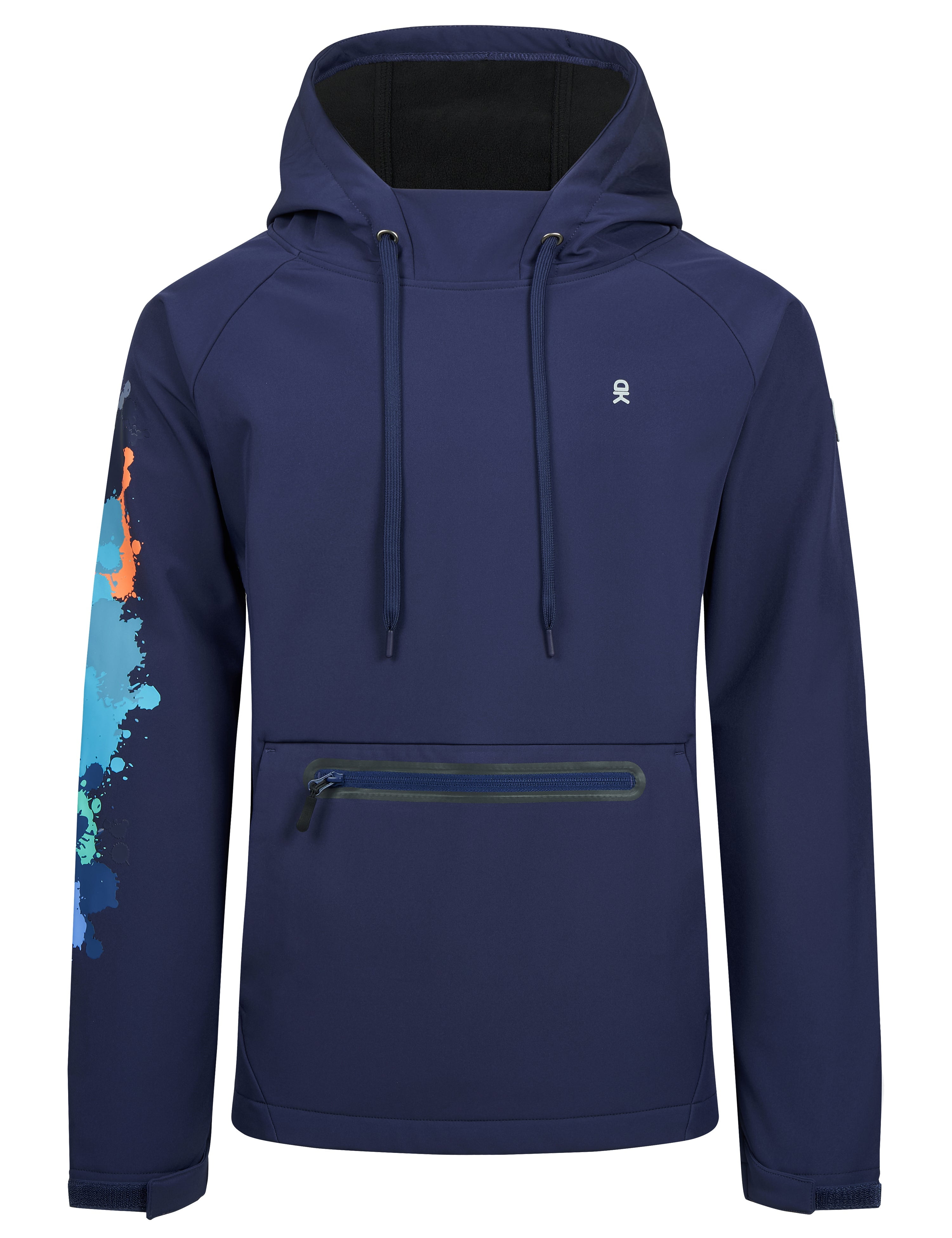 Little Donkey Andy Mens Fleece Hoodies Water Repellent, Thermal Insulation Pullover Hooded Sweatshirt UPF50+ (Dark Blue S)